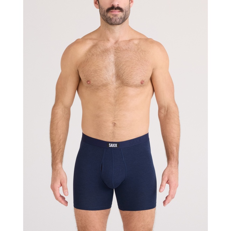 SAXX Boxershorts Vibe Xtra Soft Comfort Boxer Brief Fly navyblau Herren - 1 Stück
